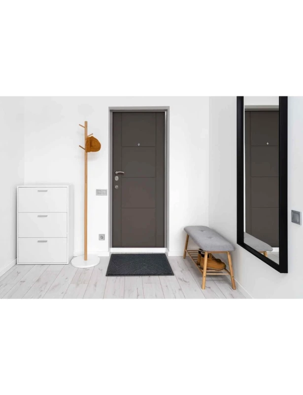 Wycieraczka Tire PVC szary w korytarzu