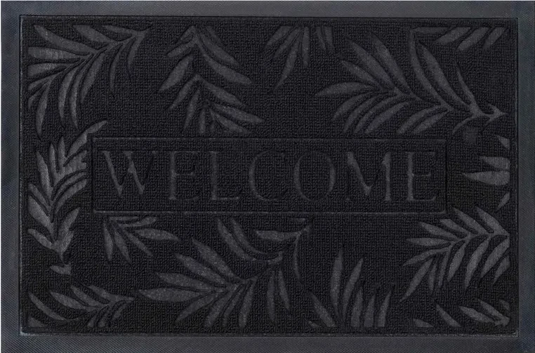 Wycieraczka podgumowana Tivoli Liście czarny