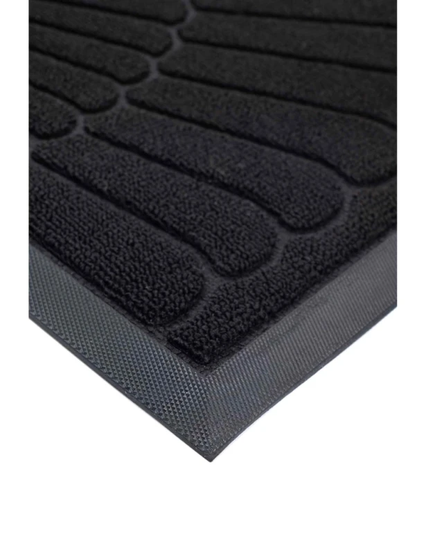 Struktura wycieraczki podgumowanej Tivoli Rozeta Półokrąg czarny