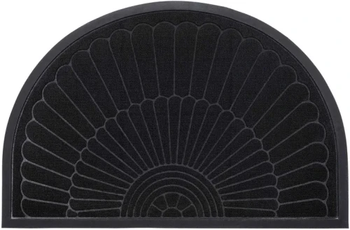 Wycieraczka podgumowana Tivoli Rozeta Półokrąg czarny