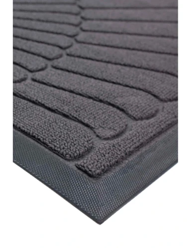 Struktura wycieraczki podgumowanej Tivoli Rozeta Półokrąg szary