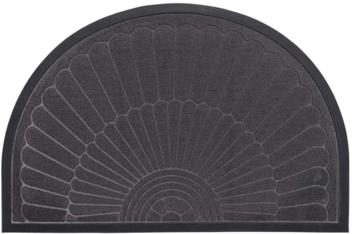 Wycieraczka podgumowana Tivoli Rozeta Półokrąg szary