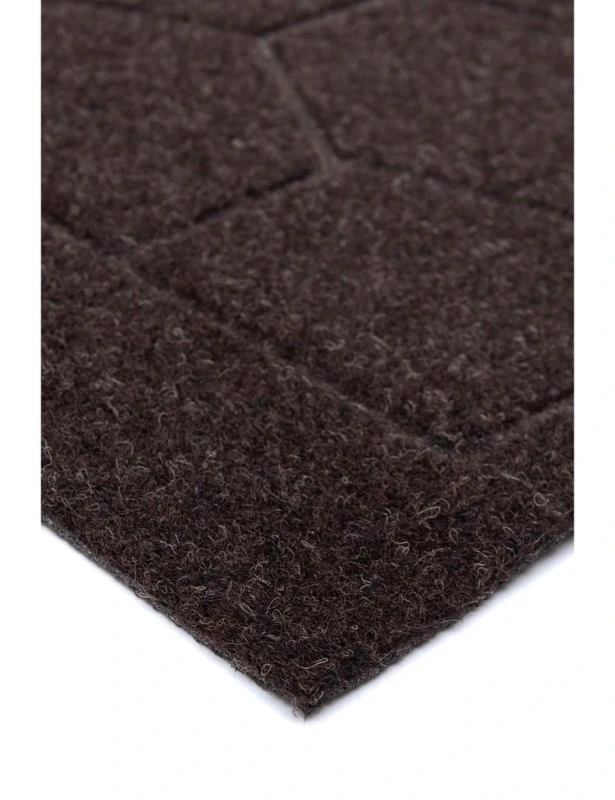 Struktura gęstej wycieraczki podgumowanej Roxi Heksagon brązowy