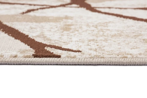 Dywan nowoczesny FD Sensi Cory jasny beż runo i obszycie