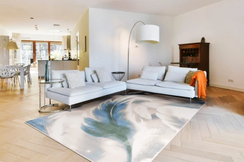 Dywan nowoczesny FD Sensi Kadnos malachit aranżacja