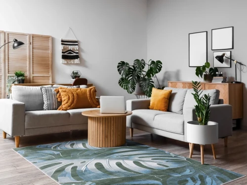 Dywan nowoczesny FD Sensi Monsti malachit aranżacja