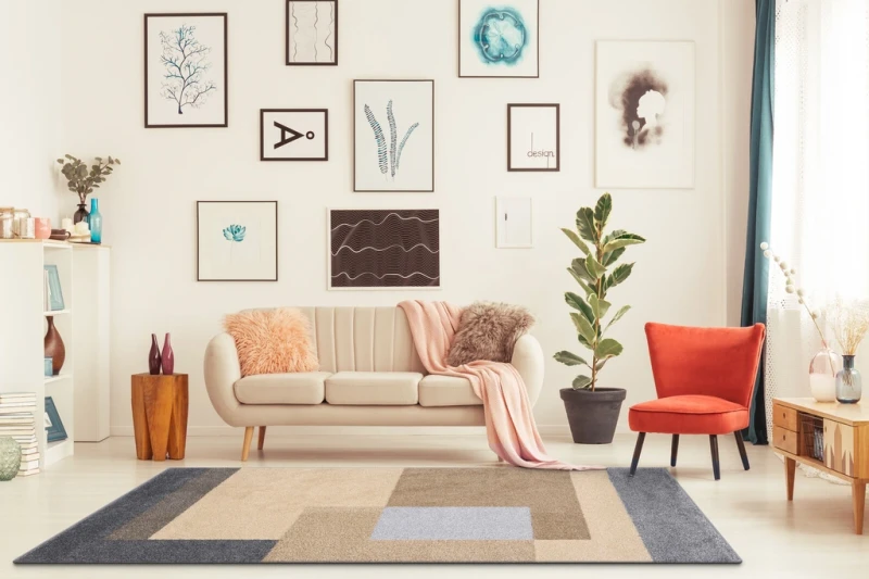 Dywan syntetyczny FD Avanti Akon jasny beż aranżacja