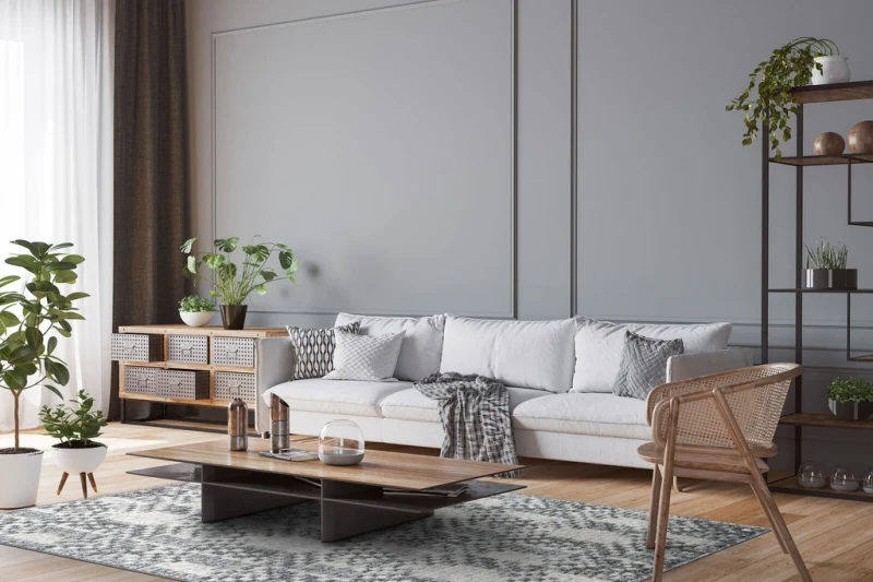 Dywan syntetyczny FD Avanti Kraft szary aranżacja