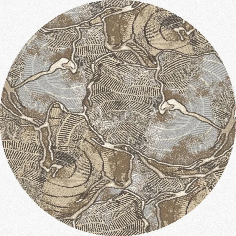 Dywan wełniany okrągły Agnella Tempo Natural Vein beżowy