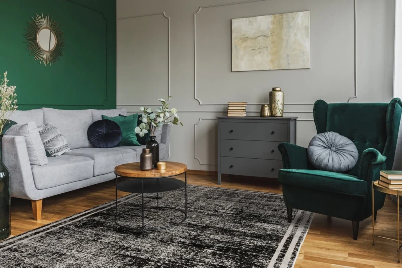 Dywan loft 3D FD Soft Ventana P antracyt aranżacja