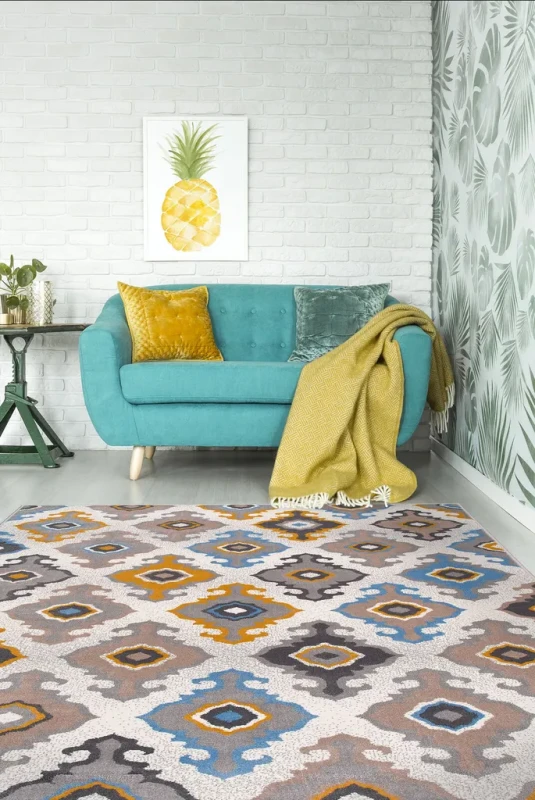 Dywan etno FD Soft Wetter perła aranżacja