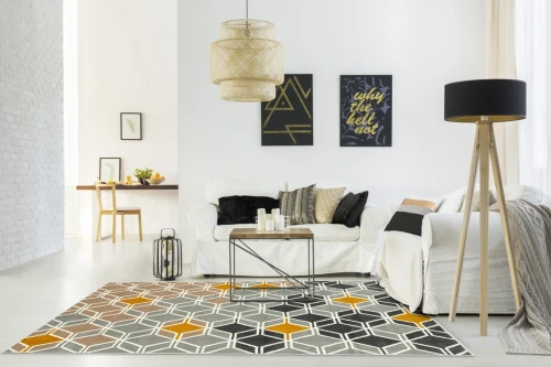 Dywan nowoczesny FD Soft Zork popiel aranżacja