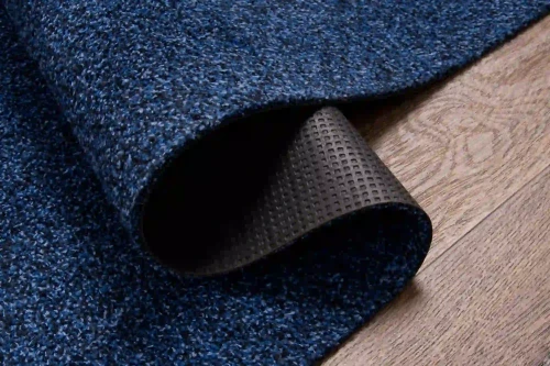 Wycieraczka niebieska bawełniana podgumowana