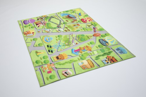 Dywan dziecięcy 2406602 Kids miasteczko, ulice - rzut ukośny