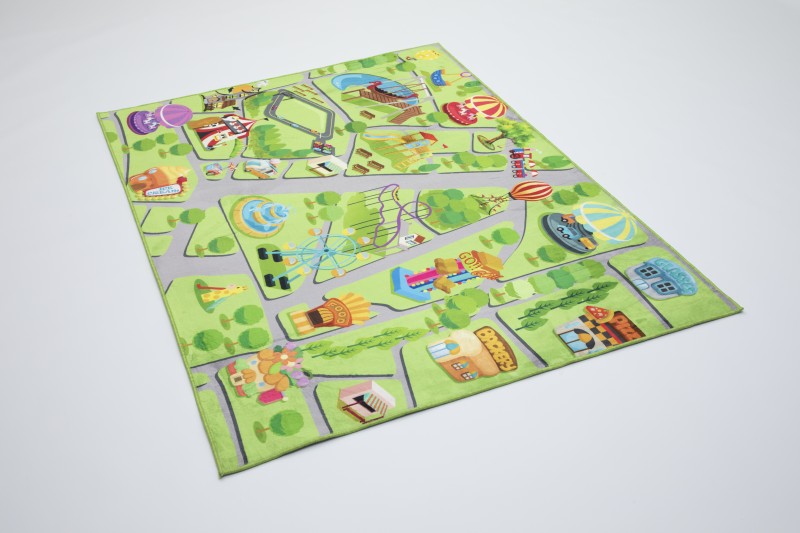 Dywan dziecięcy 2406602 Kids miasteczko, ulice - rzut ukośny