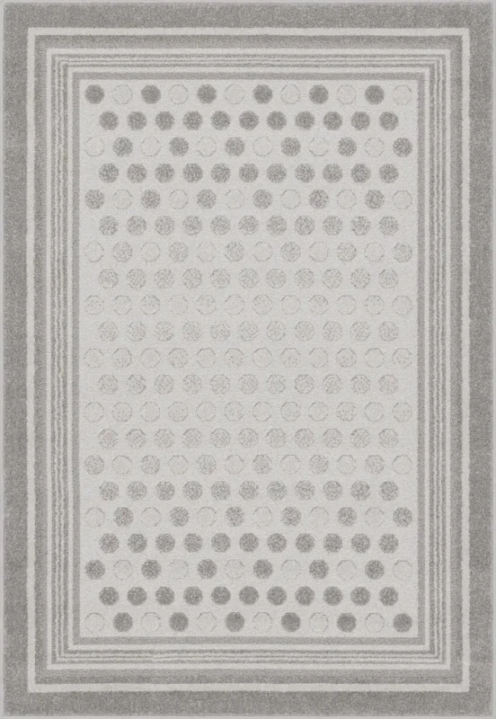 Dywan 3D w kropki FD Lori Blovo perła