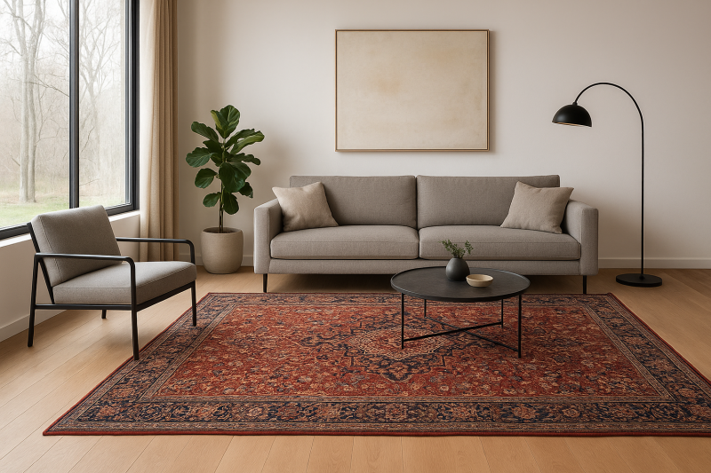 Dywan tradycyjny 24K190938 Ispahan Print do salonu
