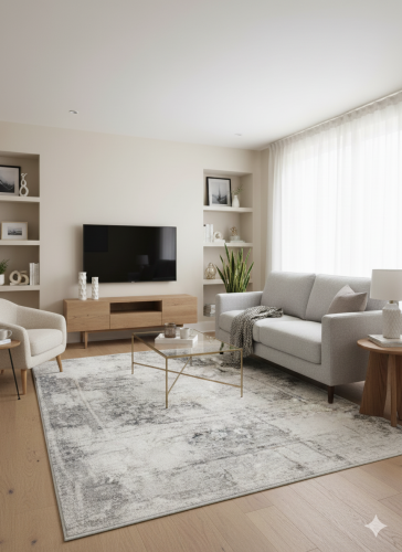 Dywan tradycyjny 2403162N-1 Venezia Print szary do salonu