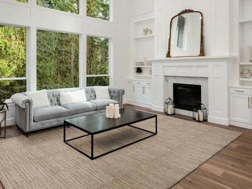 Dywan wełniany Agnella Calisia Novo beż (binding) aranżacja