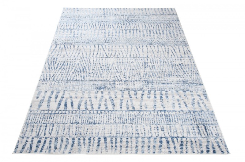 Dywan nowoczesny Sky Q177A szaro-niebieski - rzut ukośny