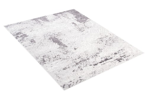 Dywan vintage Sky EZM FM33B jasny szary - rzut z boku