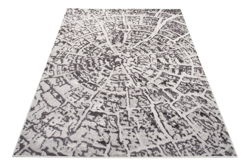 Dywan nowoczesny Sky EZM FM31D szary - rzut ukośny