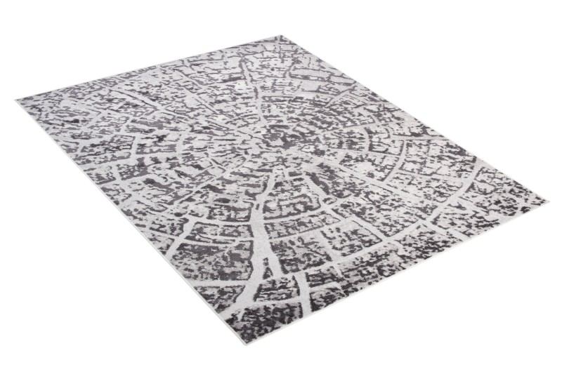 Dywan nowoczesny Sky EZM FM31D szary- rzut z boku