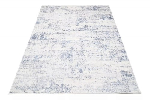 Dywan nowoczesny Sky Q100A kremowo-niebieski - rzut ukośny