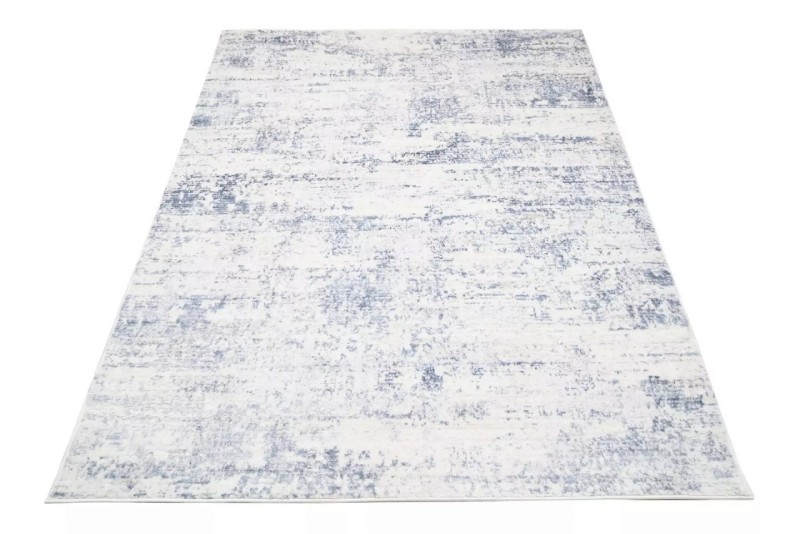 Dywan nowoczesny Sky Q100A kremowo-niebieski - rzut ukośny