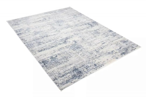 Dywan nowoczesny Sky Q100A kremowo-niebieski - rzut z boku