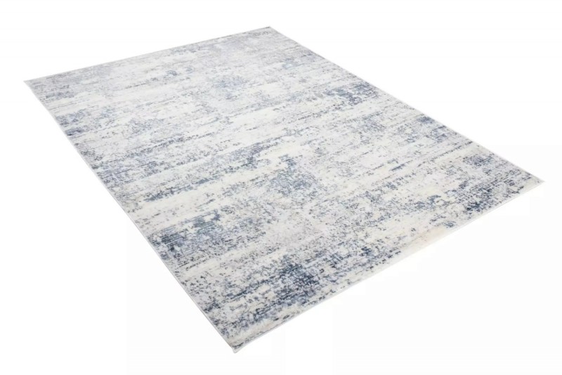 Dywan nowoczesny Sky Q100A kremowo-niebieski - rzut z boku