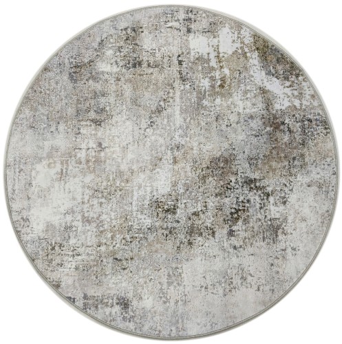 Dywan okrągły vintage 240574W-6 Venezia Print beżowo-szary