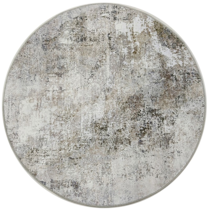 Dywan okrągły vintage 240574W-6 Venezia Print beżowo-szary