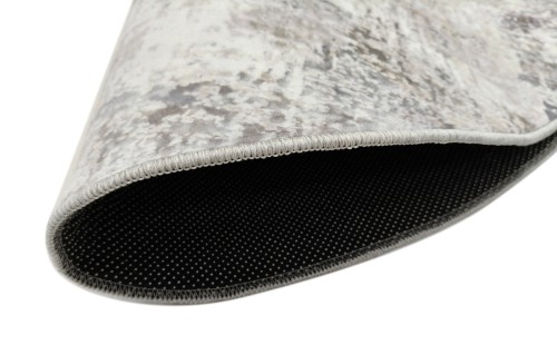 Dywan okrągły vintage 240574W-6 Venezia Print beżowo-szary - antypoślizgowy spód