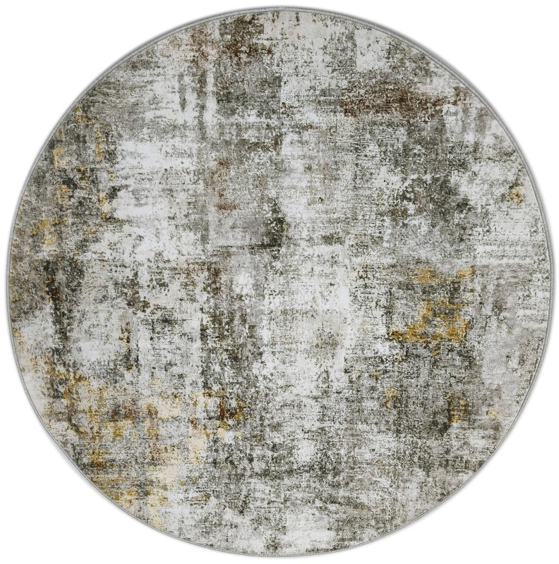 Dywan okrągły vintage 2406735 Venezia Print szaro-brązowy