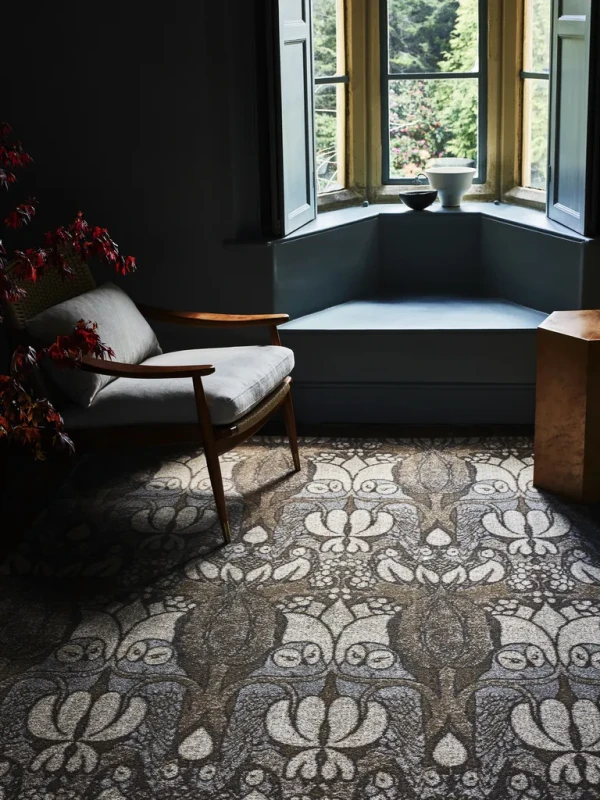 Dywan wełniany Agnella Tempo Natural Nocturne brąz do salonu