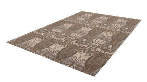 Dywan wełniany Agnella Tempo Natural Nocturne brąz - rzut ukośny