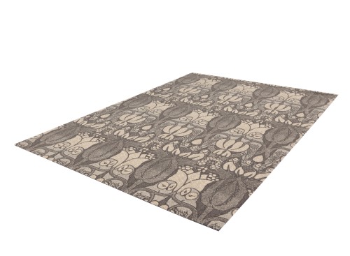 Dywan wełniany Agnella Tempo Natural Nocturne beżowo-szary - rzut ukośny