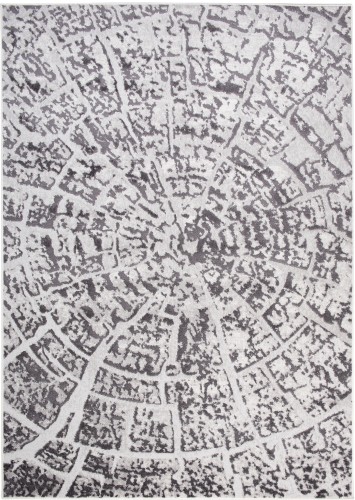 Dywan Sky FM31D w odcieniach szarości z wzorem przekroju pnia