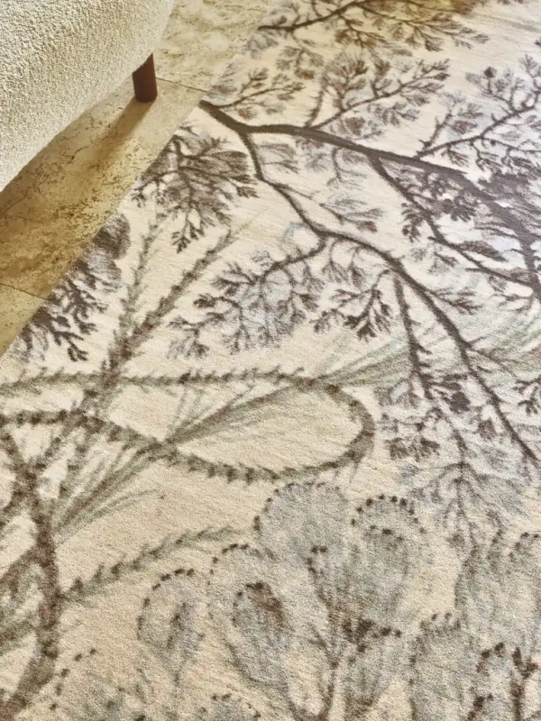Dywan wełniany Agnella Calisia Kelp miętowy (binding) wzór