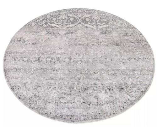 Dywan okrągły vintage Sky Q449A szary