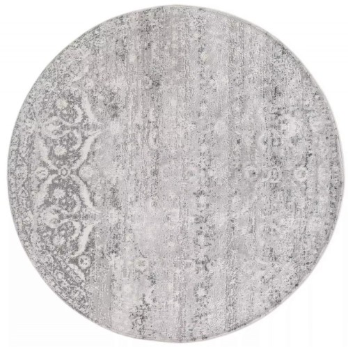 Dywan okrągły tradycyjny vintage Sky Q449A szary