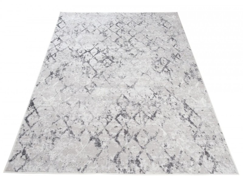 Dywan vintage geometria Sky S283B szary - rzut ukośny