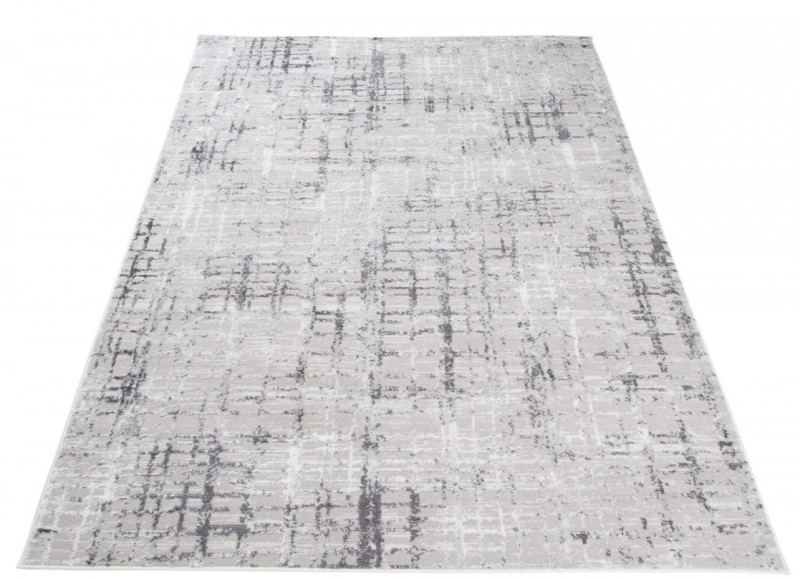 Dywan nowoczesny Sky S284E szary - rzut ukośny