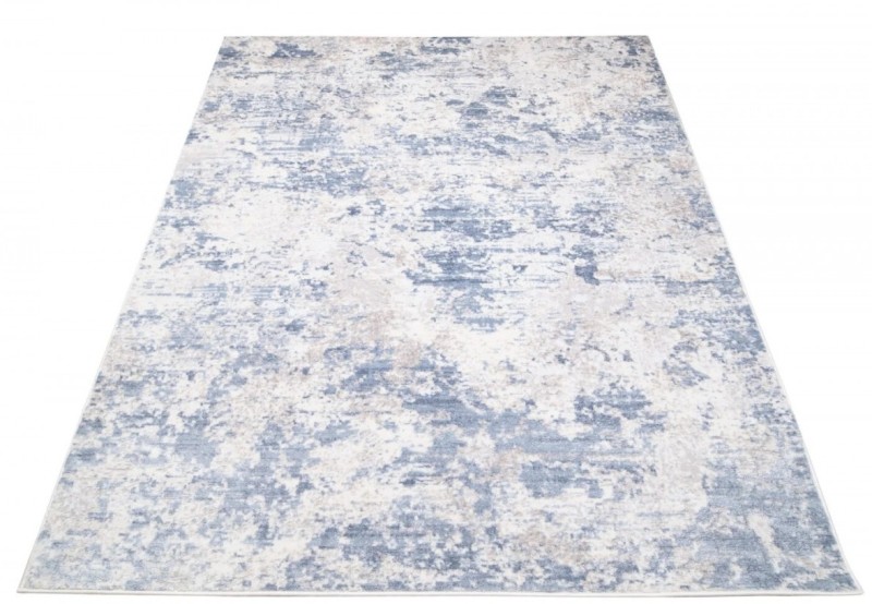 Dywan nowoczesny Sky S305A kremowo-niebieski - rzut ukośny