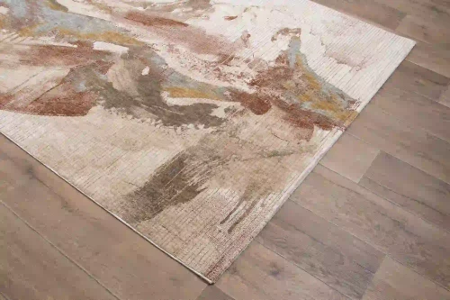 Dywan abstrakcja Tender 17999 beżowo-kremowy - rzut z boku