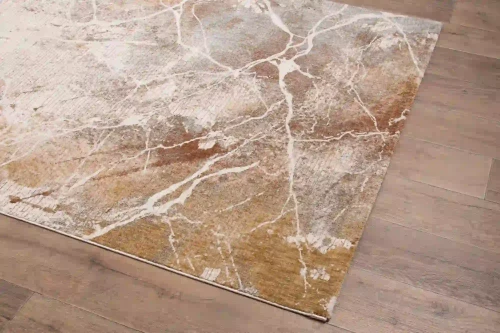 Dywan nowoczesny marmur Tender 18000 beżowo-kremowy - rzut z boku