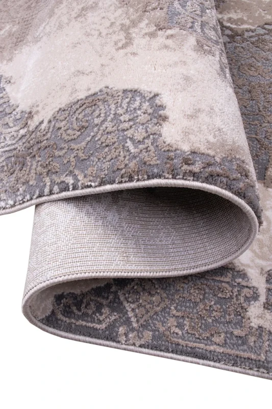 Dywan nowoczesny rozeta Galya GAK11C szaro-brązowy - bok