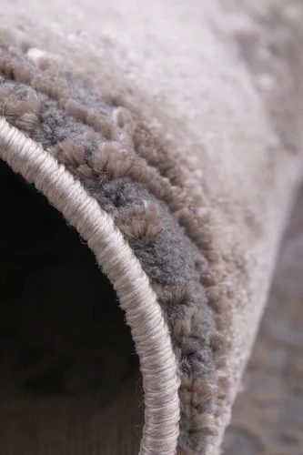 Dywan abstrakcja rozeta Galya GAK11C szaro-brązowy - brzeg