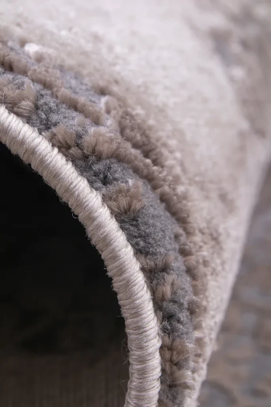 Dywan abstrakcja rozeta Galya GAK11C szaro-brązowy - brzeg